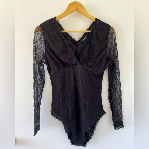Valleygirl Other - Black stretch lace bodysuit.